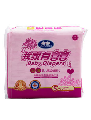 加比力我家有喜极薄婴儿高级纸尿片S码60片