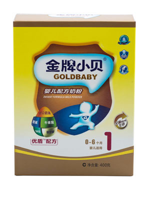 加比力婴儿配方奶粉1段400g盒装