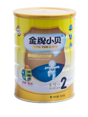 加比力较大婴儿配方奶粉2段900g听装