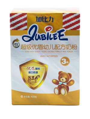 加比力超级优盾幼儿配方奶粉3段400g盒装